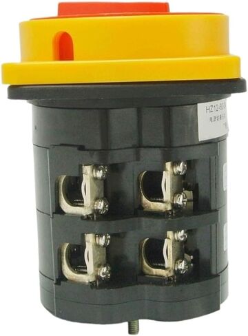Rotary Switch Knob 2 Position 0-1 660V 60A Poles 4 Terminals Padlock Changeover Cam Main Power Cut Off HZ12-60/04 in Kuwait