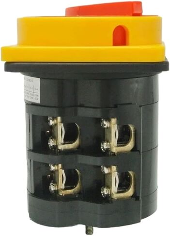 Rotary Switch Knob 2 Position 0-1 660V 60A Poles 4 Terminals Padlock Changeover Cam Main Power Cut Off HZ12-60/04 in Kuwait