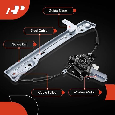 A-Premium Electric Power Window Regulator with Motor Compatible with Jeep JT Series Gladiator 2020-2024, JL Series Wrangler 2018-2024, Rear Left Driver Side in Saudi Arabia
