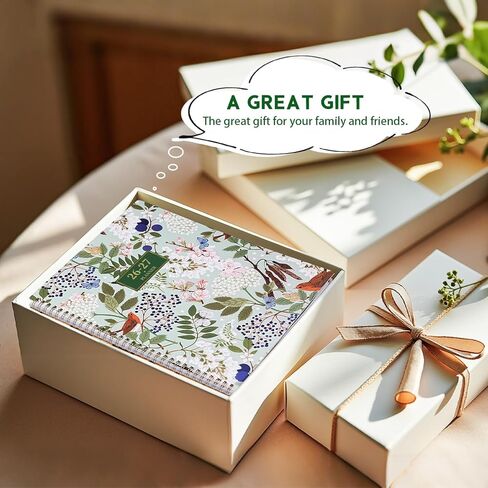 مخطط 2025 - مخطط 2025، يناير 2025 - ديسمبر 2025، 8 × 10 بوصة، مخطط 2025 أسبوعيًا وشهريًا مع علامات تبويب محددة، جيب، ربط بسلك مزدوج - زهور المجد in Kuwait