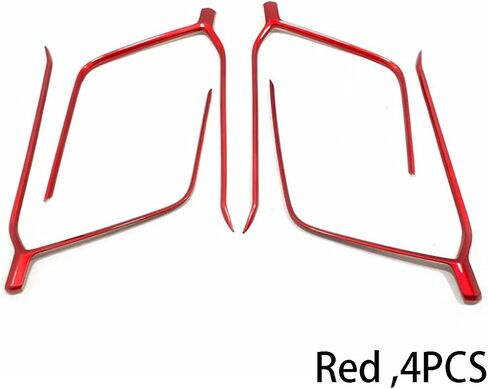 Car Accessories Fit for Toyota RAV4 (XA50) 2019 2020 2021 2022 Door Inner Armrest Frame Handle Decor Cover Trims ( Red ) ABS 4PCS in Kuwait