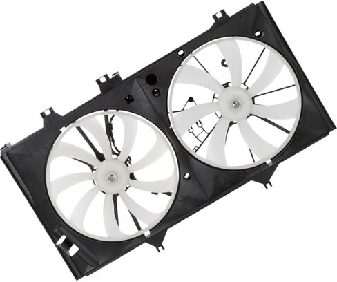 1 X Dual Radiator and Condenser Fan Assembly fits Toyota Camry 2012 2013 2014 2015 2016 2017 Replacement 16361-0V420, 16363-0H010, 16361-0V430 in Kuwait