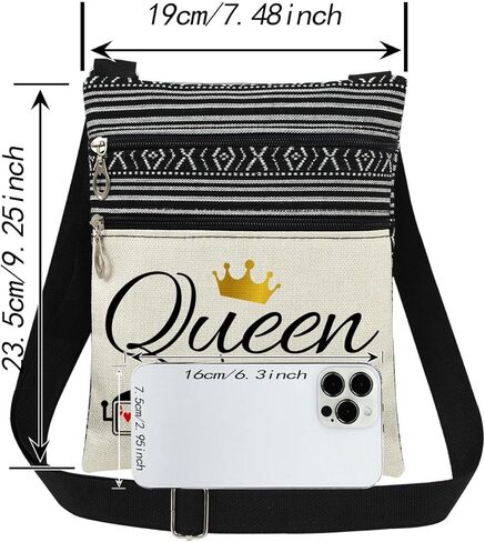 Machine Queen Adjustable Strap Crossbody Bag Queen of The Machine Print with Slot Machine Gift for Gaming Adults Messenger Bag Birthday or Christmas Gift for Gambling Lovers (White) in Saudi Arabia