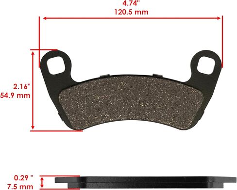 Caltric Front Brake Pads Compatible with Polaris Ranger 1000 / Ranger XP 1000 / Ranger 1000 XP Crew 2016-2025 / Ranger EV 2016-2022 / Ranger EV Li-Ion 2016-2018 in Saudi Arabia