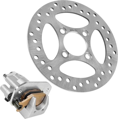 Caltric Rear Brake Caliper Disc with Pads Compatible with Yamaha Raptor 700 700R YFM700R 2006 2007 2008 2009 2010 2011 2012 in Saudi Arabia