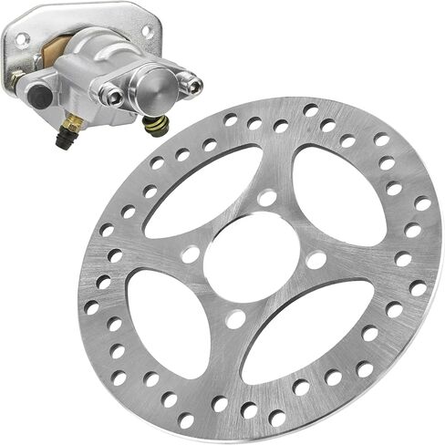 Caltric Rear Brake Caliper Disc with Pads Compatible with Yamaha Raptor 700 700R YFM700R 2006 2007 2008 2009 2010 2011 2012 in Saudi Arabia