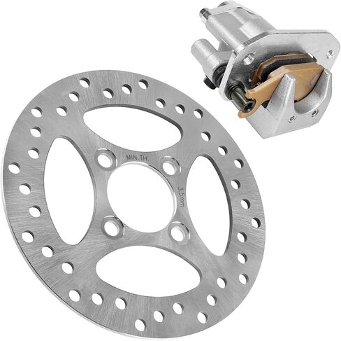 Caltric Rear Brake Caliper Disc with Pads Compatible with Yamaha Raptor 700 700R YFM700R 2006 2007 2008 2009 2010 2011 2012 in Saudi Arabia