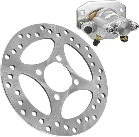 Caltric Rear Brake Caliper Disc with Pads Compatible with Yamaha Raptor 700 700R YFM700R 2006 2007 2008 2009 2010 2011 2012 in Saudi Arabia