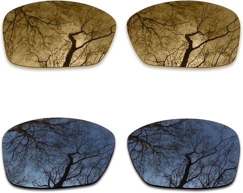 ToughAsNails 2 Pair Polarized Lens Replacement for Oakley Hijinx Black&Bronze Gold in Saudi Arabia