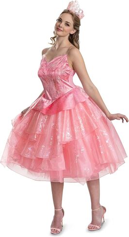 Disguise Womens Wicked Glinda Costume, Deluxe Official Wicked Pink Glinda Dress Costume Dress for Women in Saudi Arabia