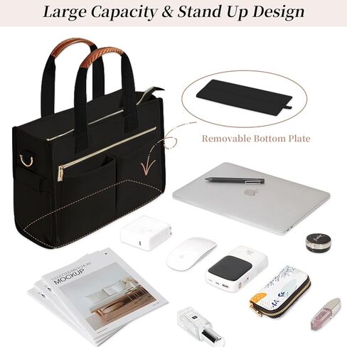 Canvas Tote Bag for Women Multi Pockets Crossbody Womens Tote Bags Trendy Satchel Handbag Everything Everyday Bag in Kuwait