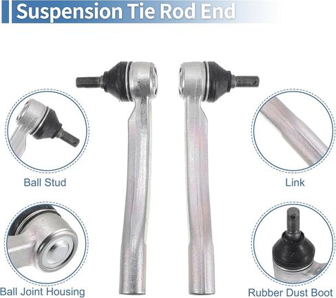 X AUTOHAUX 2pcs Front Outer Tie Rod Ends Kit Suspension Steering Tie Rod End for Toyota Sienna 2003-2010 Drag Link No.ES80627/ES80626/4547009030/4546009040 in Saudi Arabia