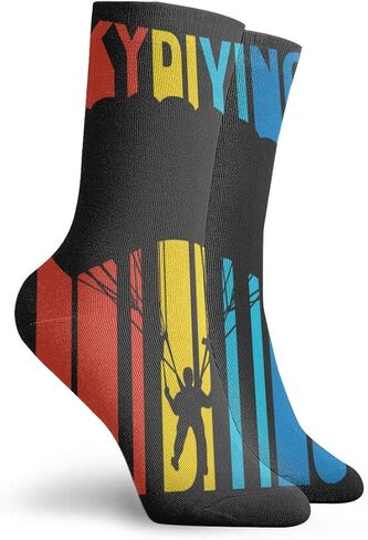 1970's نمط الرجعية القفز بالمظلات الكلاسيكية 30 سنتيمتر الجوارب الطويلة جوارب رياضية جوارب ضغط للنساء in Kuwait