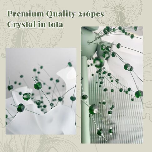 مصباح أرضي على شكل زهرة لغرفة المعيشة، مصباح أرضي كريستالي طويل مع 6 مصابيح LED، مصابيح أرضية على شكل زهور خضراء مع 3 درجات حرارة ألوان، مصباح قائم حديث مشرق لغرفة النوم، ديكور المنزل المكتبي in Kuwait