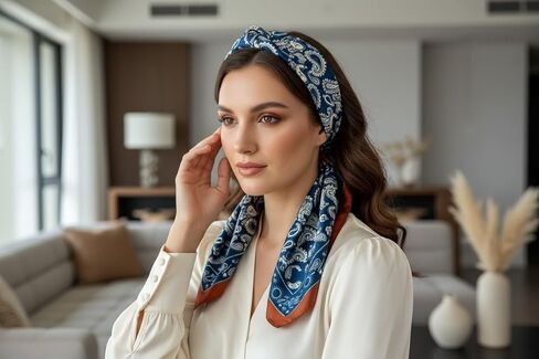 وشاح باندانا بملمس حريري من فونتارا للنساء - إكسسوار للرقبة وحقيبة اليد، غلاف عصري للارتداء اليومي والهدايا in Kuwait