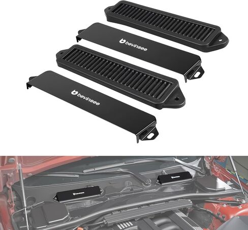 Bevinsee Cabin Aire Cowl Filtrar & Weather Guards Compatible with E90 E82 E88 E91 E92 E93 X1 E84 335i 135i 328i 325i, Black in Saudi Arabia