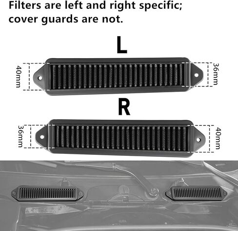 Bevinsee Cabin Aire Cowl Filtrar & Weather Guards Compatible with E90 E82 E88 E91 E92 E93 X1 E84 335i 135i 328i 325i, Black in Saudi Arabia