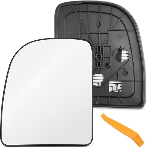 Driver Side Mirror Fit for Ford F250 F350 F450 1999-2007/ E150 2002-2004/ E350 2002-2019/ E450 2002-2017/ Excursion 2000-2005，Left Side Upper Mirror Glass 4C3Z17K707-AC in Kuwait