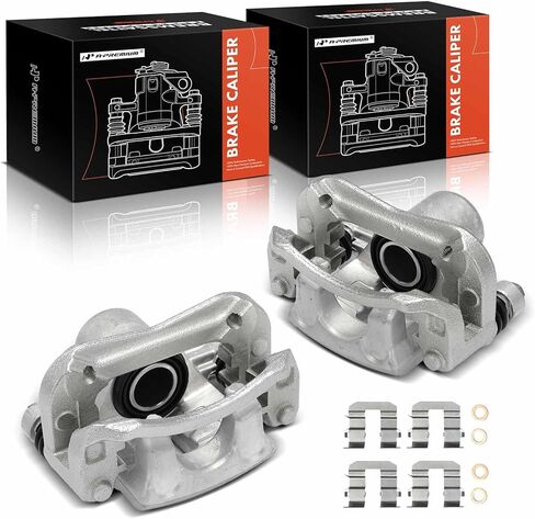 A-Premium Disc Brake Caliper Assembly with Bracket Compatible with Select Kia Models - Rondo 2007-2008 - Rear Driver and Passenger Side, 2-PC Set in Saudi Arabia