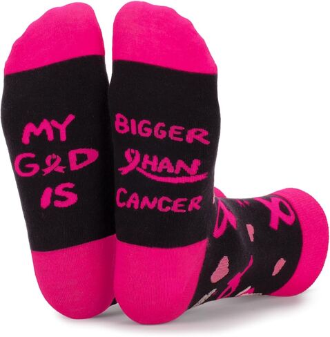 Breast Cancer Care Gifts for Women, Breast Cancer Socks – Comfort Gifts for Chemo Patients Warriors & Survivors in Saudi Arabia