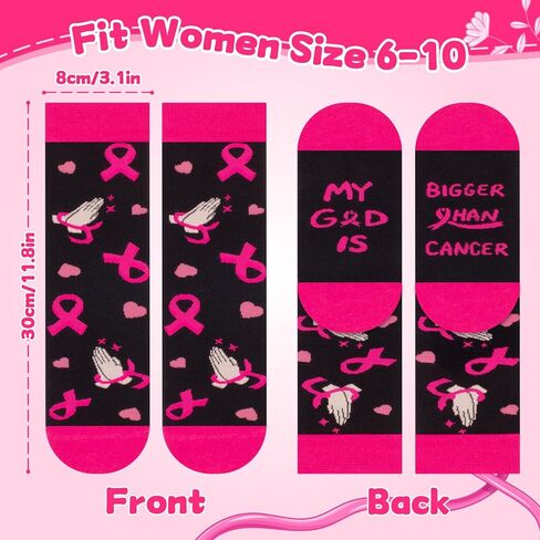 Breast Cancer Care Gifts for Women, Breast Cancer Socks – Comfort Gifts for Chemo Patients Warriors & Survivors in Saudi Arabia