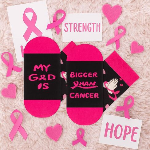 Breast Cancer Care Gifts for Women, Breast Cancer Socks – Comfort Gifts for Chemo Patients Warriors & Survivors in Saudi Arabia