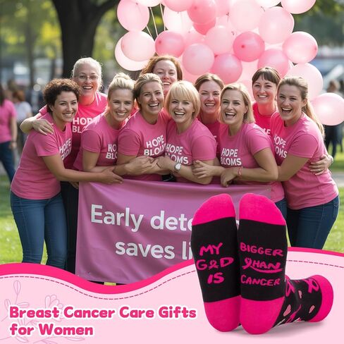 Breast Cancer Care Gifts for Women, Breast Cancer Socks – Comfort Gifts for Chemo Patients Warriors & Survivors in Saudi Arabia
