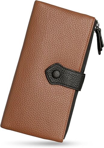 Women Floral Leather Wallet Large Capacity RFID Blocking Designer Trifold Card Holder with ID Window Coin Pockets Wristlet in Saudi Arabia