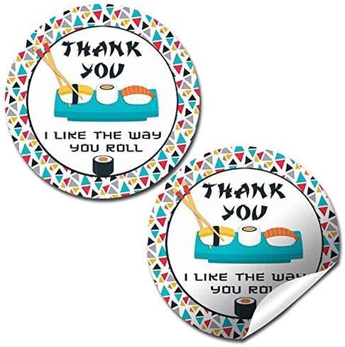 Pizza Party Birthday Thank You Sticker Labels for Kids, 40 2" Party Circle Stickers by AmandaCreation, Great for Party Favors, Envelope Seals & Goodie Bags in Saudi Arabia