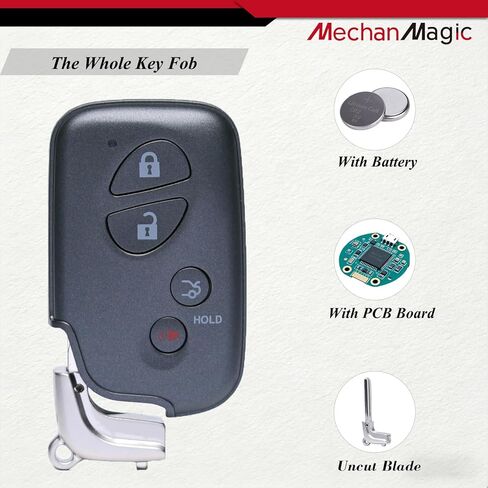 MechanMagic Key Fob استبدال جهاز التحكم عن بعد يناسب ES350 GS350 IS250 IS350 ISC ISF 2009 2010 2011 2012 الدخول الذكي بدون مفتاح التحكم عن بعد دفع زر البدء HYQ14AEM 89904-30C60 271451-6601 GNE in Saudi Arabia