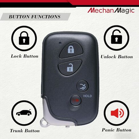 MechanMagic Key Fob استبدال جهاز التحكم عن بعد يناسب ES350 GS350 IS250 IS350 ISC ISF 2009 2010 2011 2012 الدخول الذكي بدون مفتاح التحكم عن بعد دفع زر البدء HYQ14AEM 89904-30C60 271451-6601 GNE in Saudi Arabia