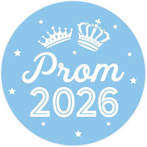Andaz Press 2026 Prom Stickers for Prom Party Favors for Students, Candy, Gifts, Envelope Seal Sticker, Yellow Prom Decorations Labels Prom Send Off Decorations 2026 for Prom Night, 2 Inch, 40 Pack in Saudi Arabia