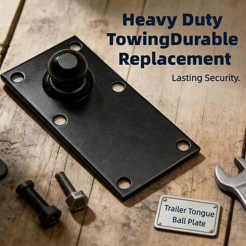 Trailer Tongue Ball Plate (48388) - Hitch Ball Mount Replacement, Heavy Duty Coupler Plate with Reinforced Design for Towing Safety Replacement for eaz Lift Hitch Parts in Kuwait