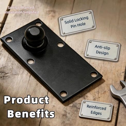 Trailer Tongue Ball Plate (48388) - Hitch Ball Mount Replacement, Heavy Duty Coupler Plate with Reinforced Design for Towing Safety Replacement for eaz Lift Hitch Parts in Kuwait