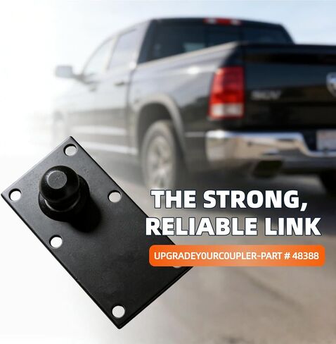 Trailer Tongue Ball Plate (48388) - Hitch Ball Mount Replacement, Heavy Duty Coupler Plate with Reinforced Design for Towing Safety Replacement for eaz Lift Hitch Parts in Kuwait