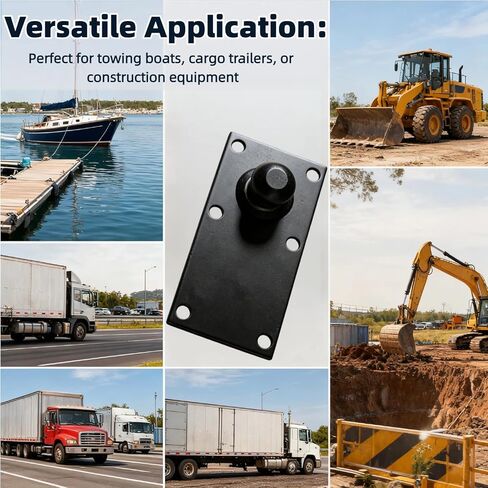 Trailer Tongue Ball Plate (48388) - Hitch Ball Mount Replacement, Heavy Duty Coupler Plate with Reinforced Design for Towing Safety Replacement for eaz Lift Hitch Parts in Kuwait