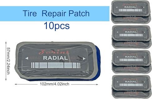 2.24" x 4.02" 10 pcs, 1 ply, Radial Repair Patch, Heavy Duty Tire Patches, Tire Puncture Repair Patch for Car Truck Bus Tractor Agricultural Vehicles in Kuwait