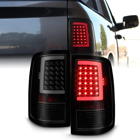 ACANII - For Black Smoked 2009-2018 Dodge Ram 1500 10-18 2500 3500 Incandescent Type Upgrade LED Tube Tail Lights Lamps in Saudi Arabia