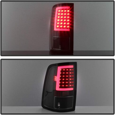 ACANII - For Black Smoked 2009-2018 Dodge Ram 1500 10-18 2500 3500 Incandescent Type Upgrade LED Tube Tail Lights Lamps in Saudi Arabia