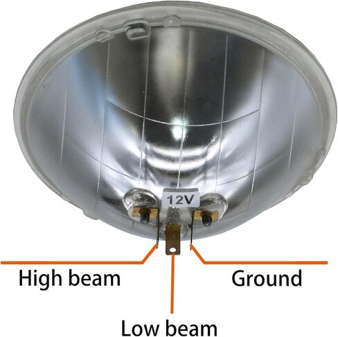A Pair of H4002 12V Super Vision Crystal Headlight, Halogen Sealed Beam Headlight, (5 ROUND, 127MM) (110130W), Replaces# H4000, H4002 in Saudi Arabia