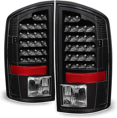 AKKON - For 2003-05 Dodge Ram + 2002 Ram 1500 Black Housing Dual DRL Projector LED Headlights + Tail Lamps in Saudi Arabia