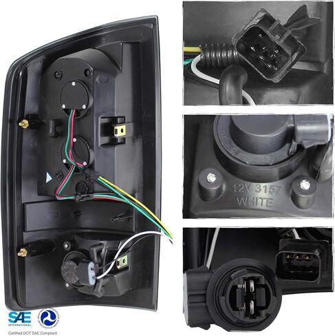 AKKON - For 2003-05 Dodge Ram + 2002 Ram 1500 Black Housing Dual DRL Projector LED Headlights + Tail Lamps in Saudi Arabia