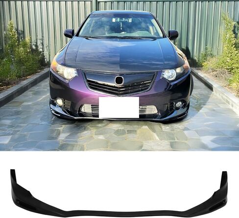 FREEMOTOR802® المصد الأمامي للشفاه الفاصل لسد الهواء، يناسب 2011-2014 Acura TSX، نمط IKON غير مطلي باللون الأسود PU قطعة واحدة من واقي الحماية السفلي لتزيين الجسم السفلي in Saudi Arabia