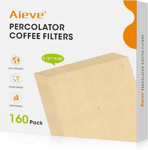 Aieve Percolator Coffee Filters, Coffee Filters for Percolator Coffee Pot Electric (160 Count) in Saudi Arabia