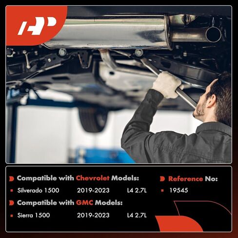 A-Premium Front Catalytic Converter with Gasket Kit Direct-Fit Compatible with Chevrolet Silverado 1500 & GMC Sierra 1500, 2019 2020 2021 2022 2023, 2.7L, E.P.A. Compliant in Saudi Arabia