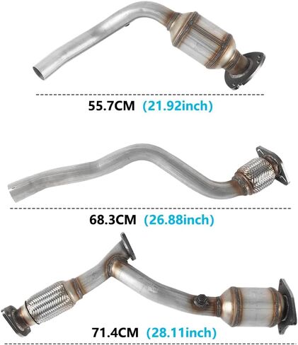 طقم محول حفاز أمامي وخلفي متوافق مع Pontiac G6/Chevrolet Malibu 2005-2006 3.5L، Replece# 41-618 41-619 (متوافق مع EPA) in Kuwait