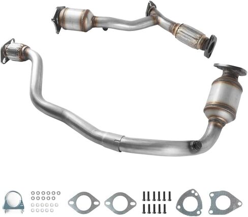 طقم محول حفاز أمامي وخلفي متوافق مع Pontiac G6/Chevrolet Malibu 2005-2006 3.5L، Replece# 41-618 41-619 (متوافق مع EPA) in Kuwait