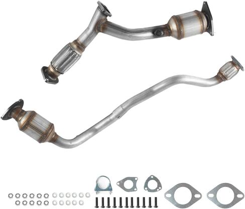 طقم محول حفاز أمامي وخلفي متوافق مع Pontiac G6/Chevrolet Malibu 2005-2006 3.5L، Replece# 41-618 41-619 (متوافق مع EPA) in Kuwait