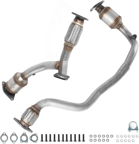 طقم محول حفاز أمامي وخلفي متوافق مع Pontiac G6/Chevrolet Malibu 2005-2006 3.5L، Replece# 41-618 41-619 (متوافق مع EPA) in Kuwait