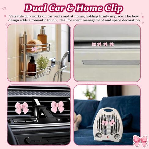 11pcs Pink Car Accessories Set, Air Vent Clips Car Accessories with 2pcs Car Cup Holder Coaster and 1 Storage Bag, Cute Car Decor for Women Girl in Kuwait
